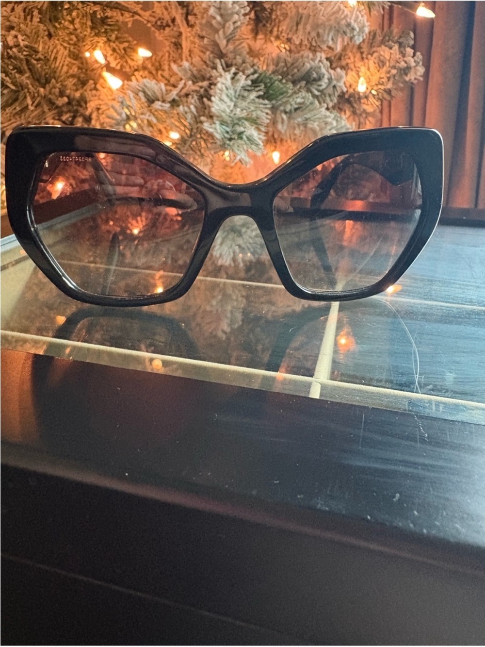 Prada Black Oversized Cat-Eye Sunglasses - Women - Picture 2 of 15